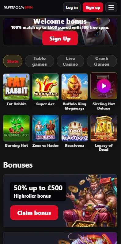 Download the Katanaspin App